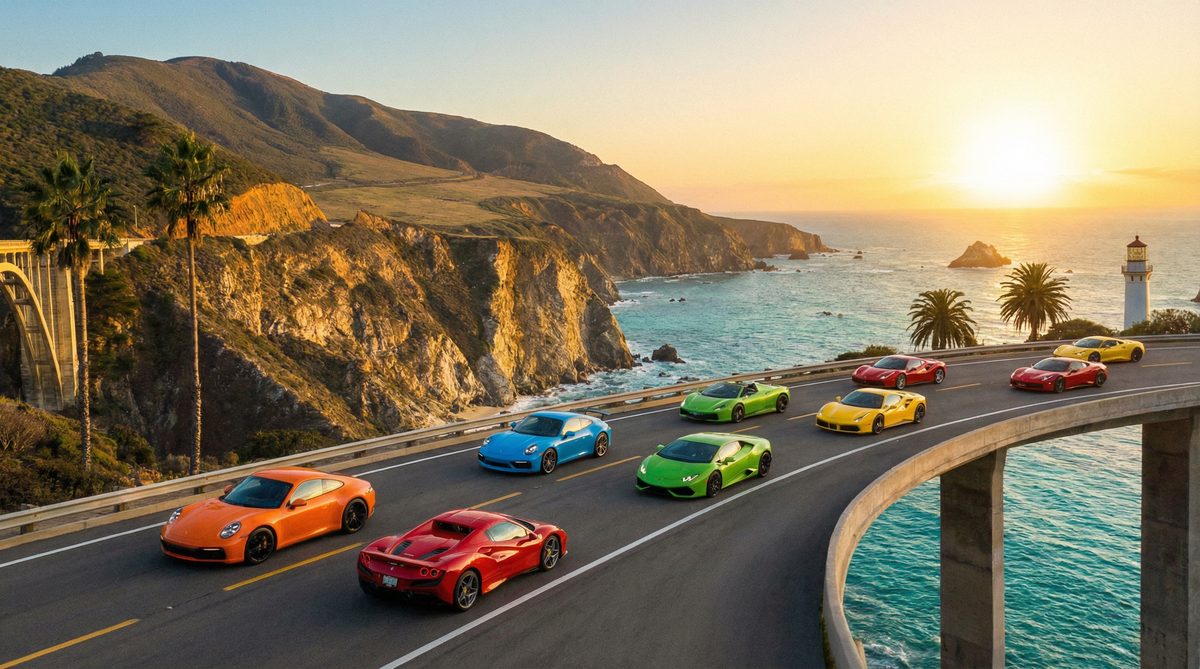 福利导航跑车车队自驾视频